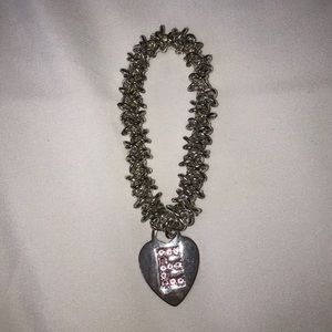 “E” charm/chain bracelet